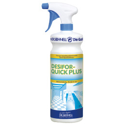 Desifor-Quick Plus Schnelldesinfektion - 2 Flaschen x 1 Liter + 2 Sprühaufsätze